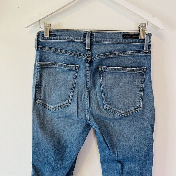 Citizens Of Humanity Rocket Crop High Rise Jeans with Textural Side Stripe - Picture 5 of 8